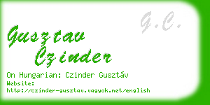 gusztav czinder business card