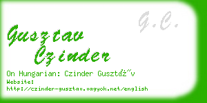 gusztav czinder business card